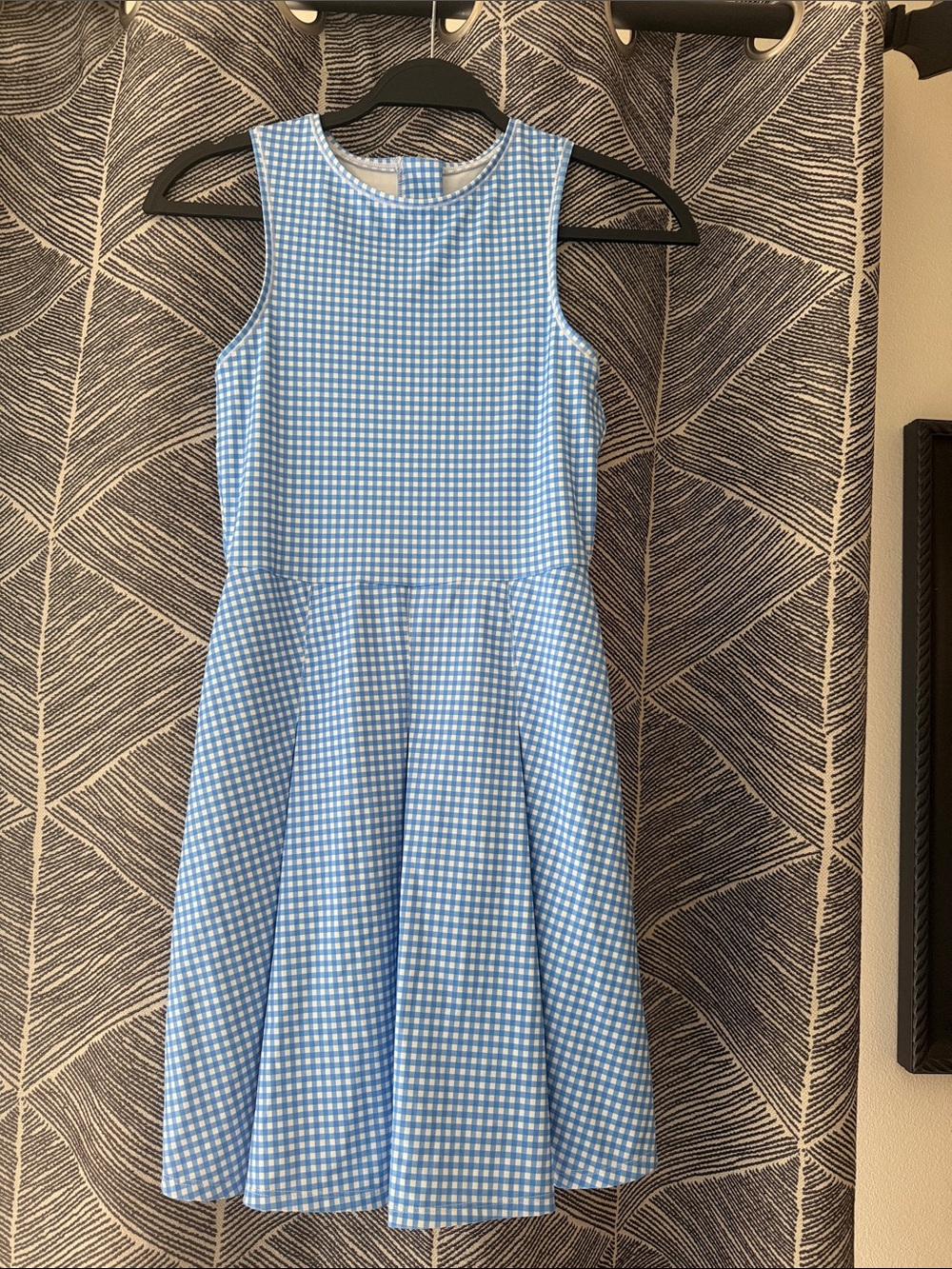 Addison Bay AB XS Sleeveless Light Blue Gingham Midi Dress